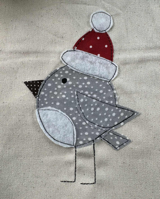 Bird with stocking hat applique patterns