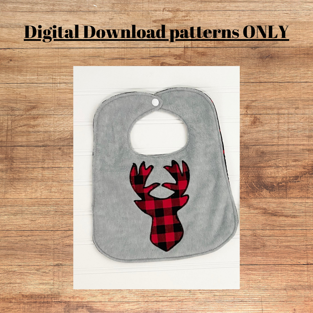 Deer head applique pattern