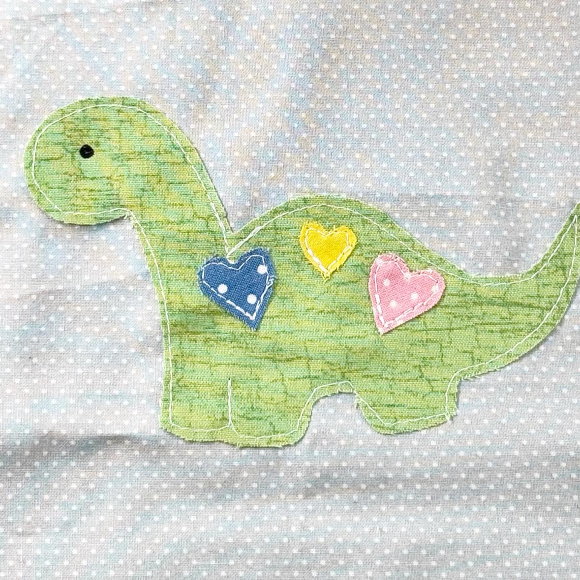Dino love applique pattern