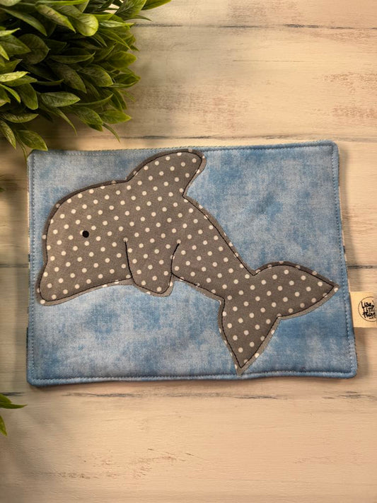 Dolphin and striped fish applique pattern