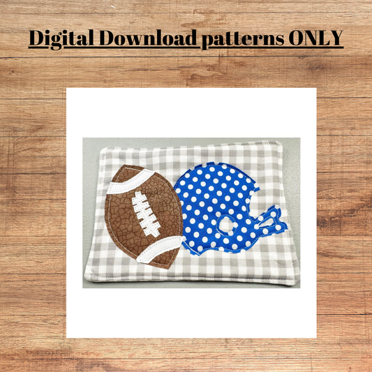 Football and helmet applique pattern