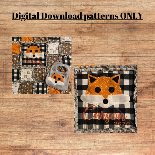 Fox face applique pattern