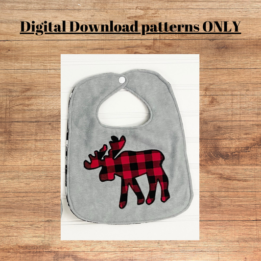 Moose outline applique pattern