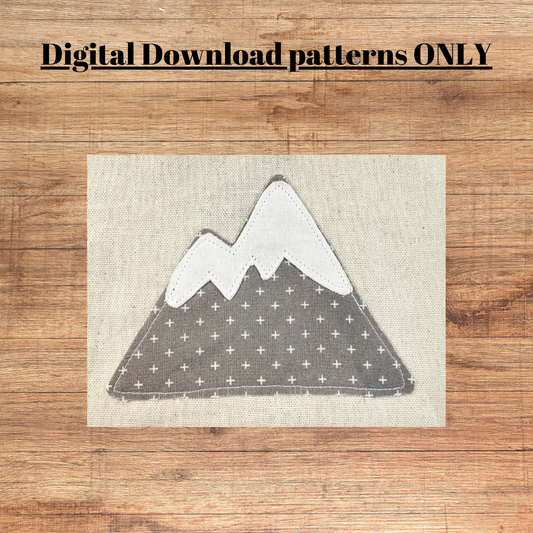 Mountains with snow caps applique pattern