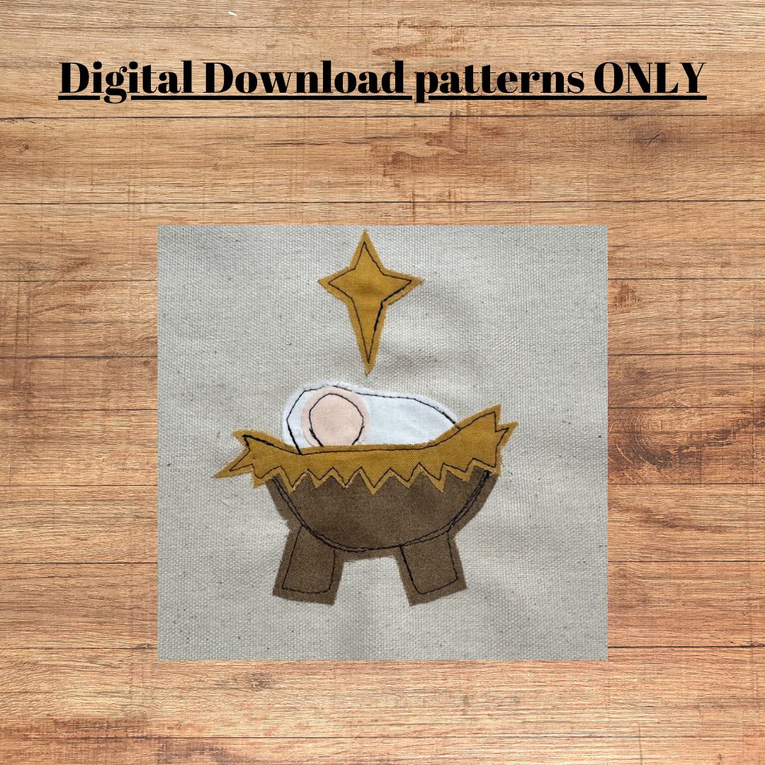 Simple nativity applique pattern
