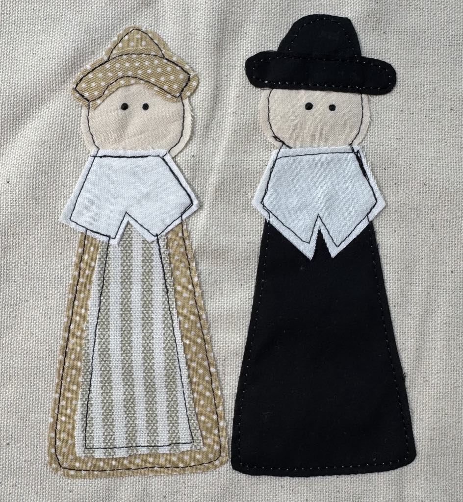 Pilgrims and Pilgrim hat applique patterns