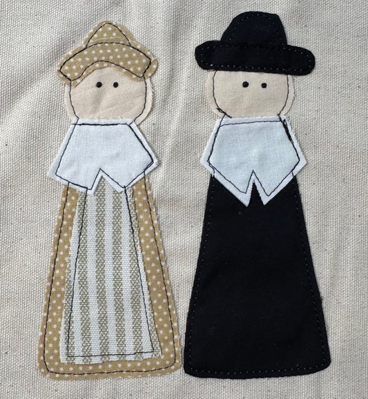 Pilgrims and Pilgrim hat applique patterns