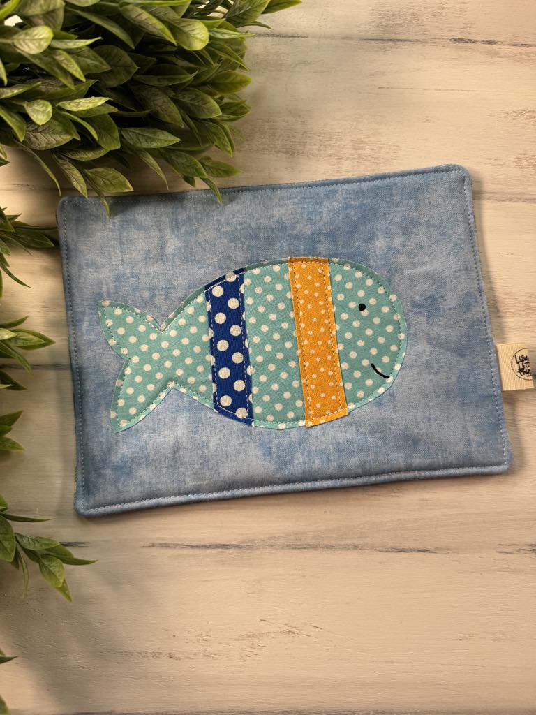 Dolphin and striped fish applique pattern