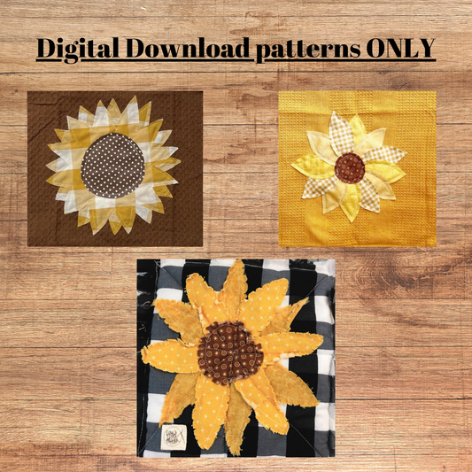 Sunflower variety applique pattern