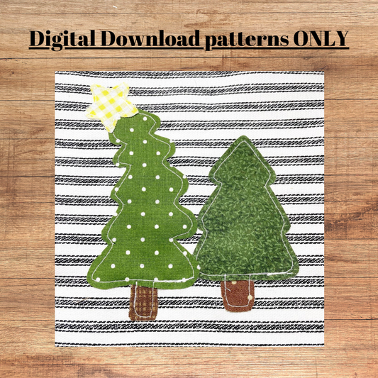 Whimsical trees applique pattern