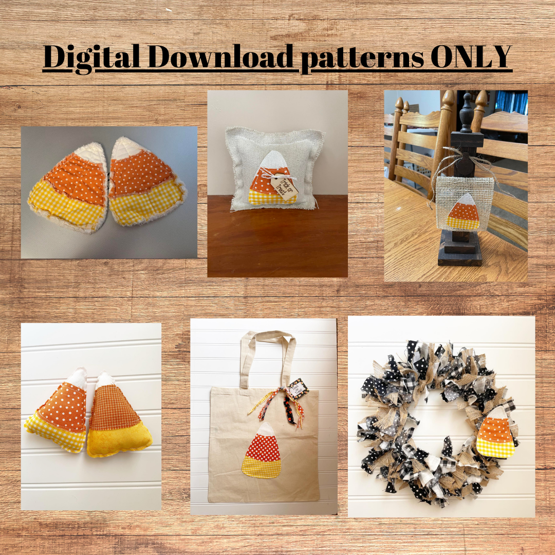 Candy Corn Pattern in 5 sizes