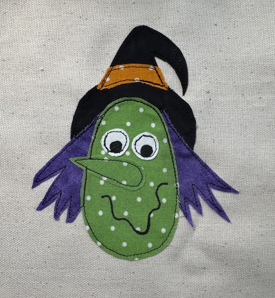 Witch face applique patterns