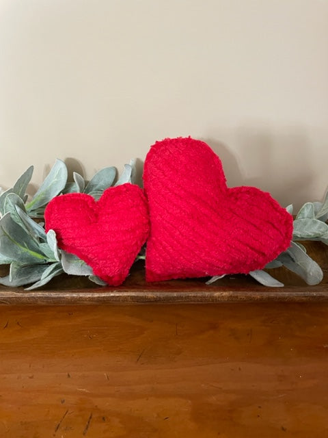 Red Chenille Hearts